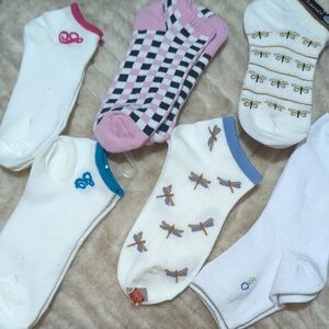6 Colorful Ankle Socks Set